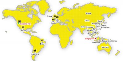 Hong Kong dünya haritasında