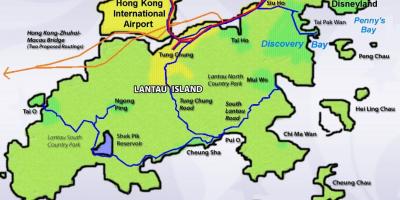 Lantau Adası, Hong Kong haritası