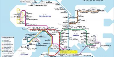 Metro haritası Hong Kong