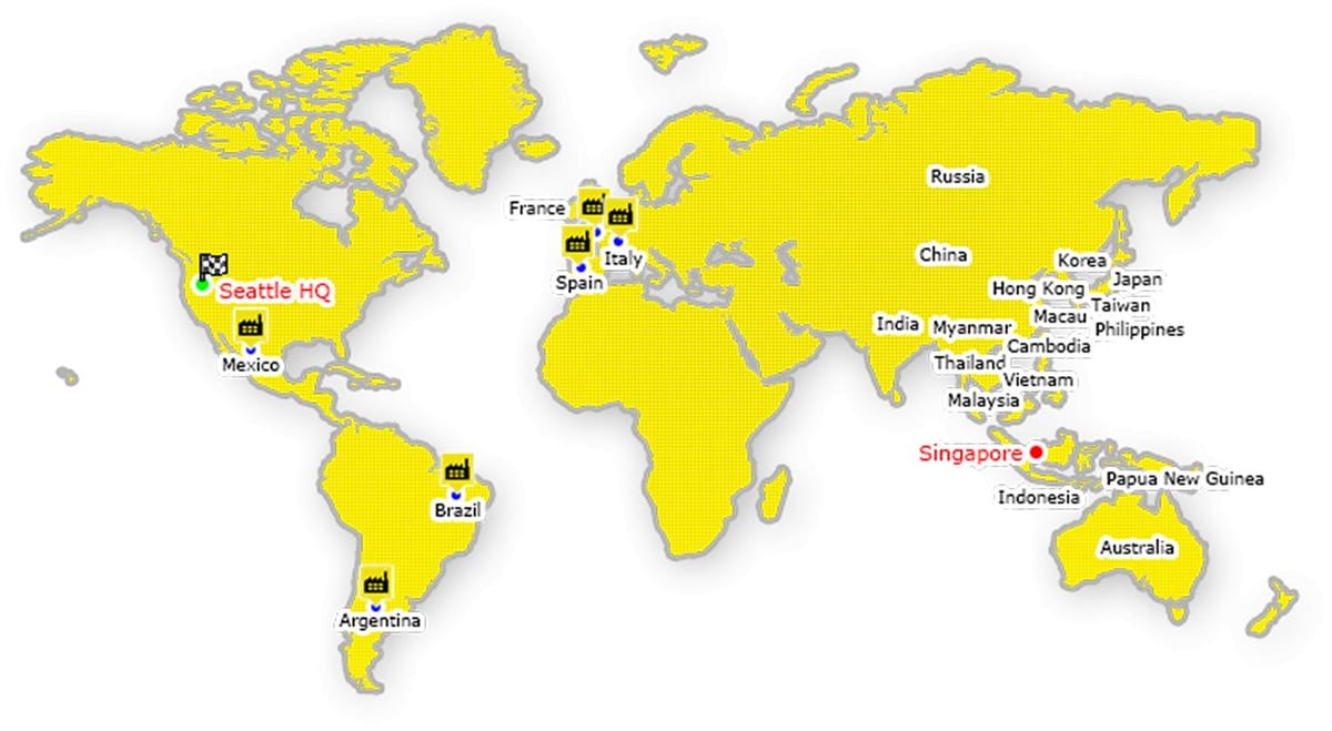Hong Kong dünya haritasında