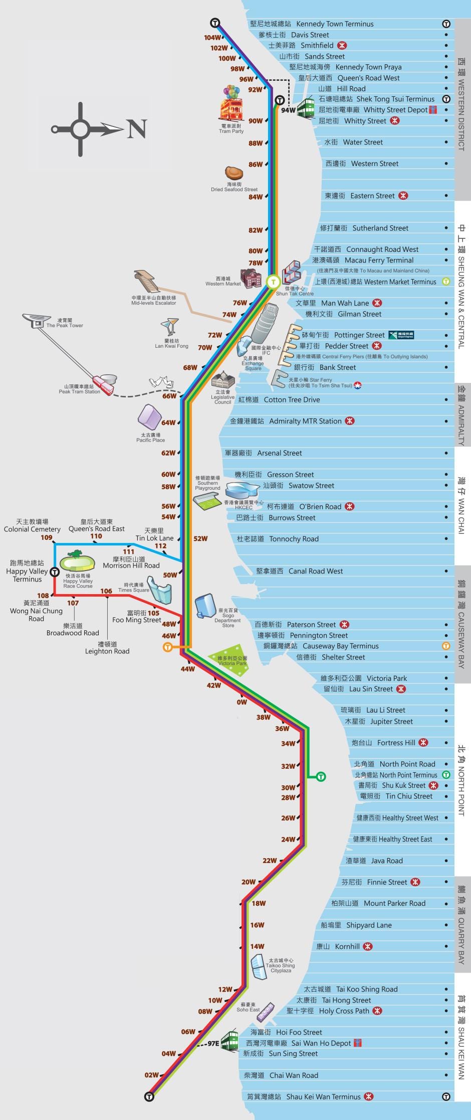Hong Kong ding ding tramvayı göster