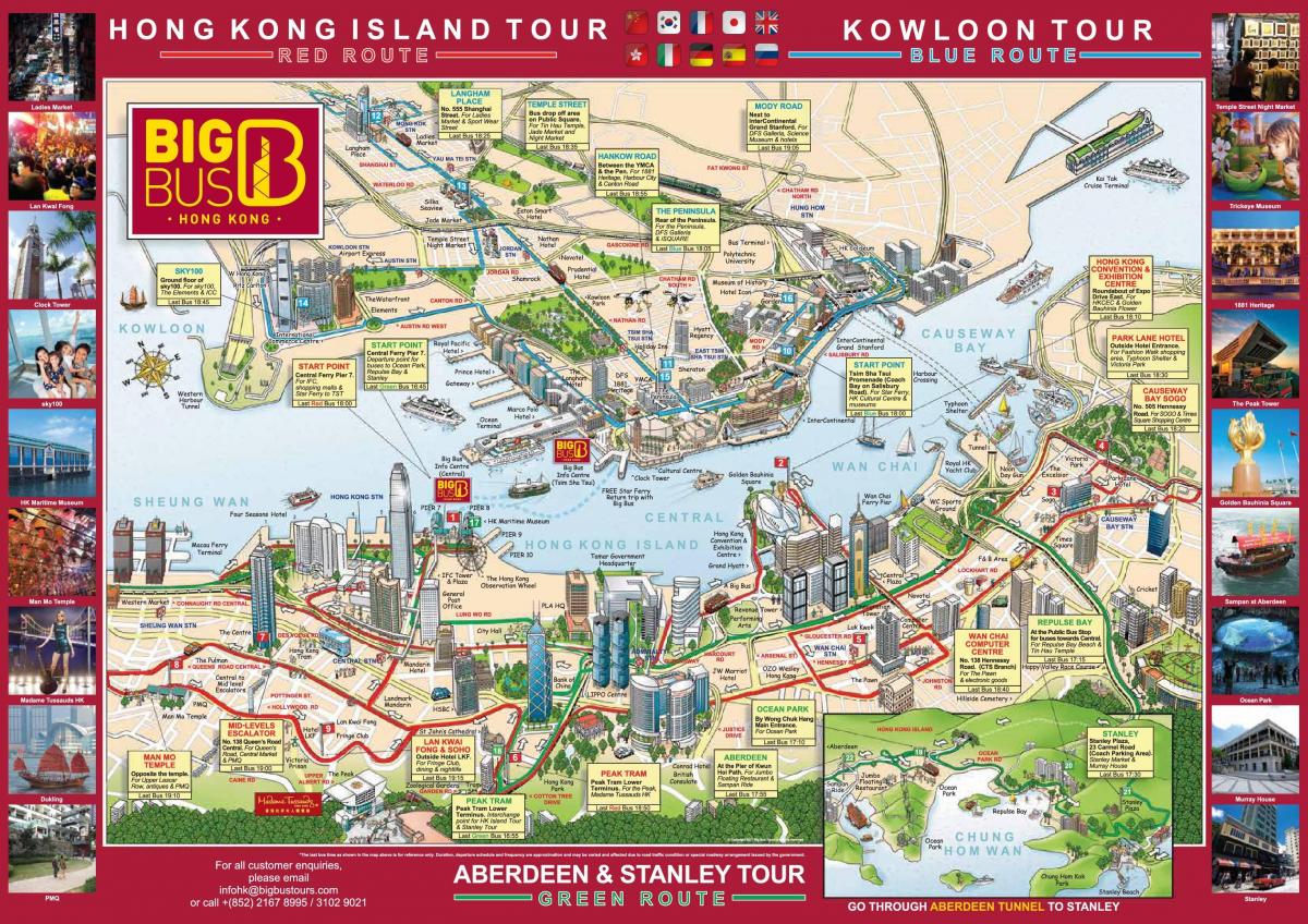 atla otobüse Hong Kong haritadan hop