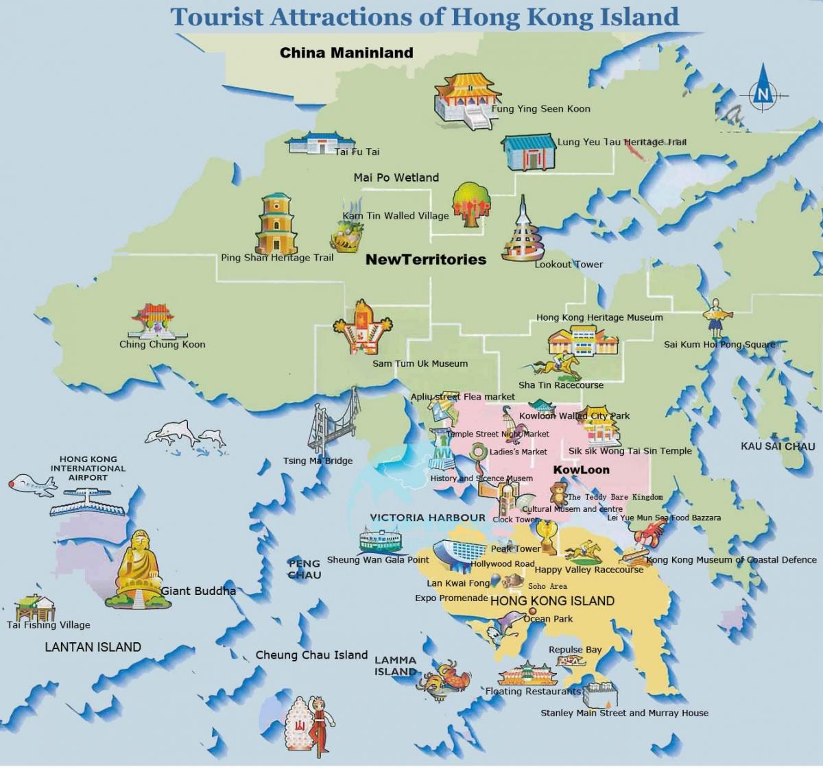 Hong Kong Adası haritası