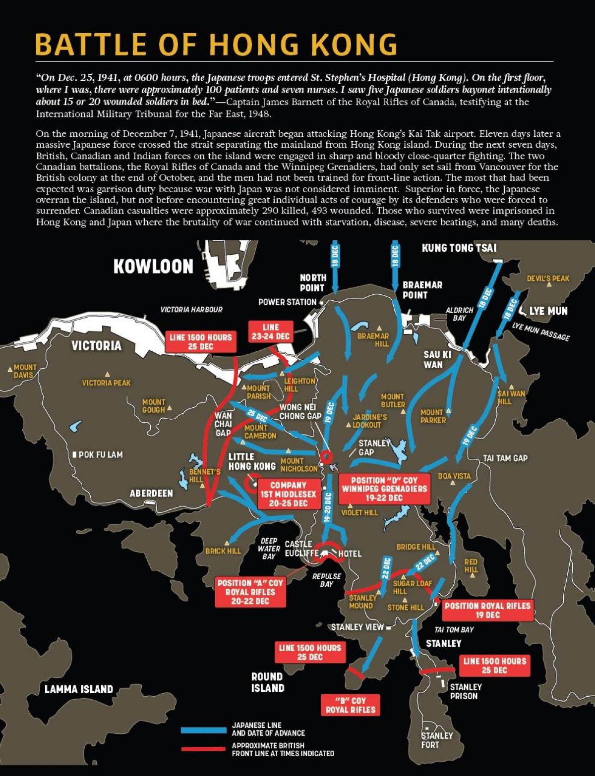 Hong Kong Muharebesi haritası