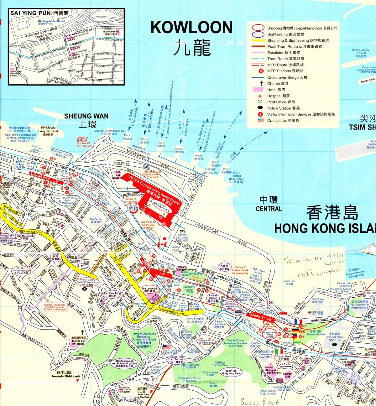 Hong Kong Limanı haritası
