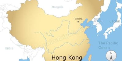 Çin harita ve Hong Kong