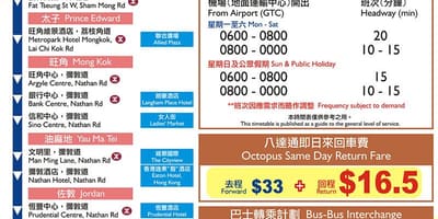 Hong Kong a21 otobüs güzergahı haritası