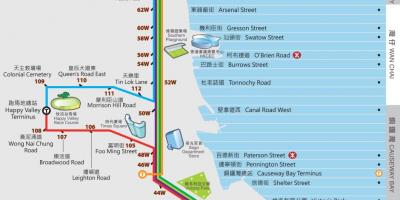 Hong Kong ding ding tramvayı göster
