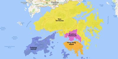 Hong Kong bölge haritası