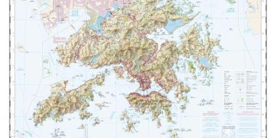 Kontur harita Hong Kong