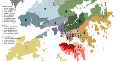 Hong Kong haritası mahalleleri