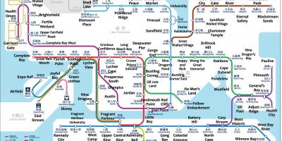 Hong Kong haritası MTR