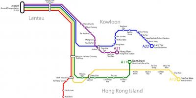 Hong Kong otobüs güzergahı haritası