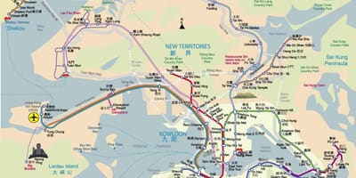 Hong Kong haritası transit