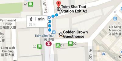Tsim Sha Tsui MTR istasyonu haritası